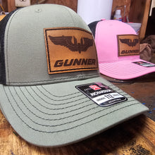 Load image into Gallery viewer, Gunner Wings Leather Patch hat - Loden/Black
